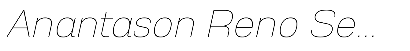 Anantason Reno Semi Expanded Thin Italic